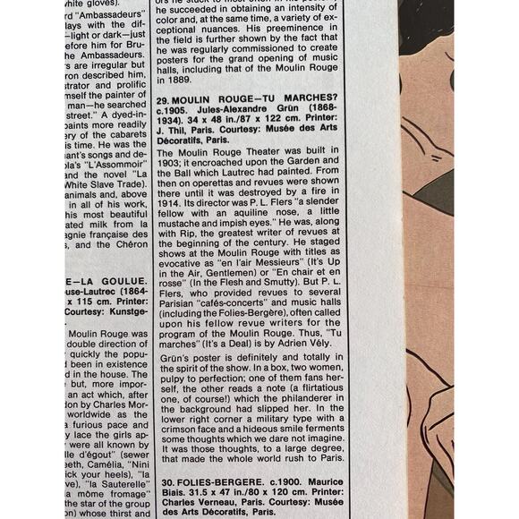 Folies Bergère, Moulin Rouge, Tu Marches, Music Hall Posters, Book Page, Paris, - Picture 3 of 5